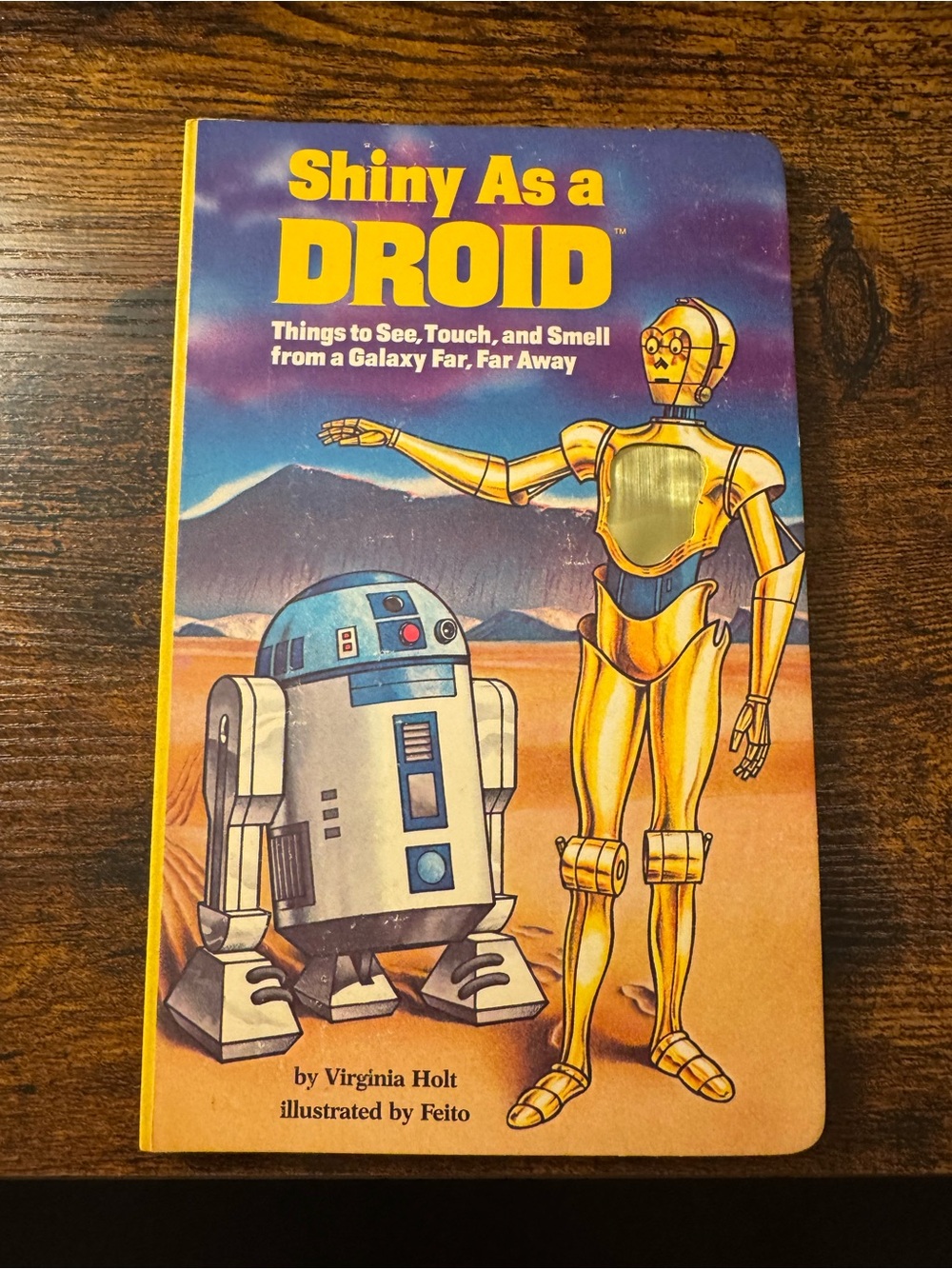 Vintage 1986 Star Wars Shiny As A Droid Touch & Smell Interactive Book